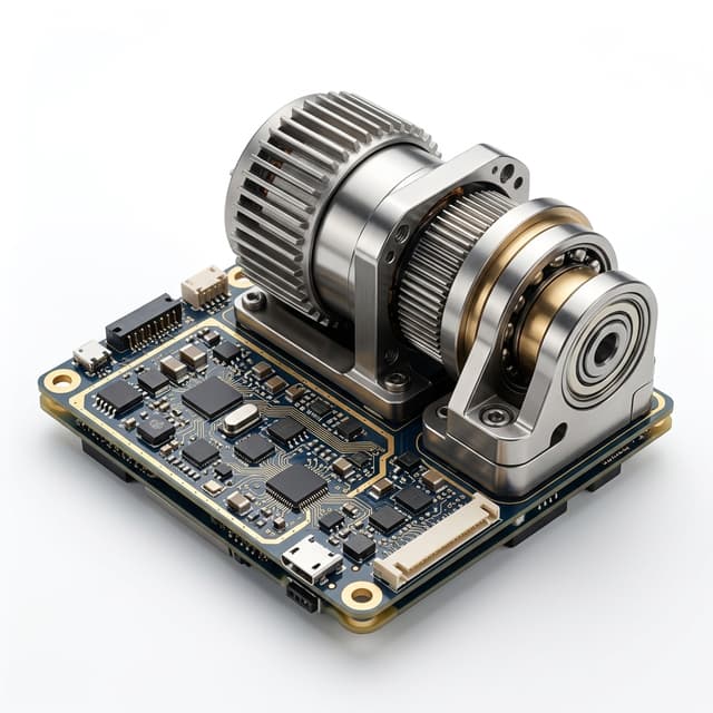 Driver encoder servo stack for compact medical robot modules