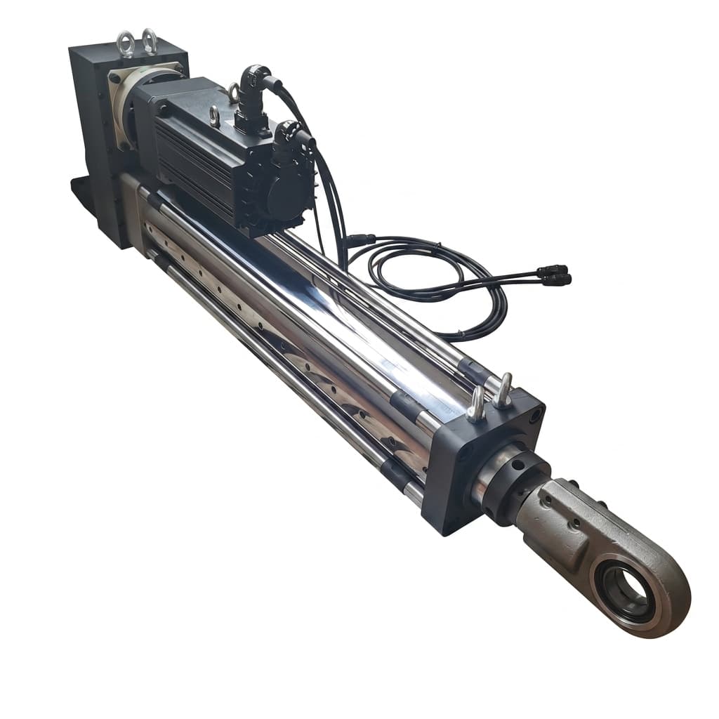 Linear servo actuator motor and screw transmission interface